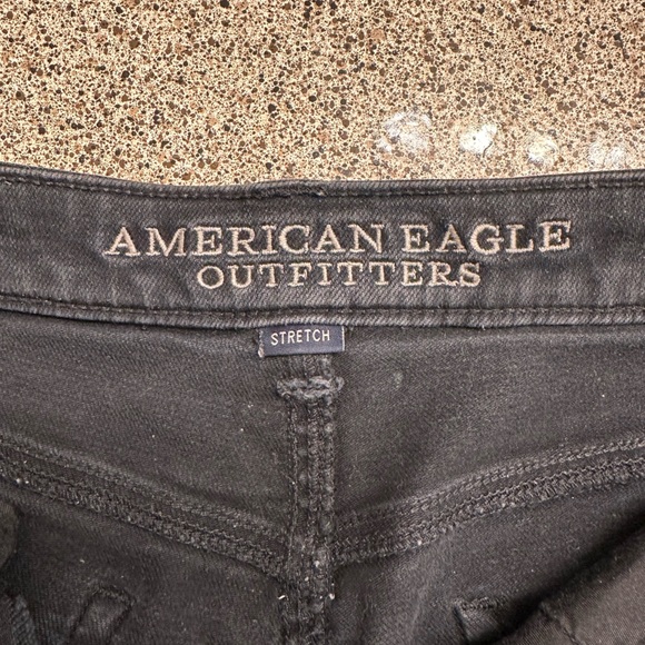 American Eagle Black Denim Shorts 6 - Picture 4 of 5